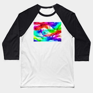 Flowing Rainbow of Silk Baseball T-Shirt